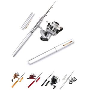 스피닝 릴 펜 낚시대 세트 미니 낚시 용품 소품