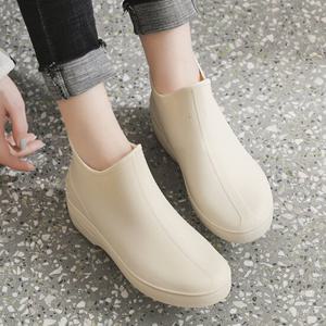 엔비 레인부츠 여성 장화 발목 첼시 방수 키높이 미들 부츠