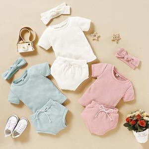 [조이멀티]골지파스텔 아동 헤어밴드 반팔3종세트(70-110)204382