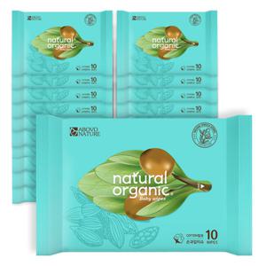 네츄럴오가닉 아기물티슈 프리미엄손입티슈10매20팩