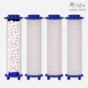 오션 올크린샤워기 염소 녹물제거 샤워필터 교체용 4개