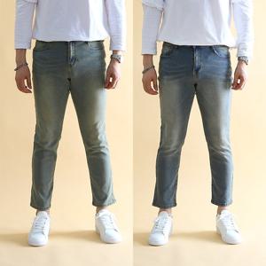 히든밴딩 마약스판 라이트옐로우블루 청바지 DGJE9616