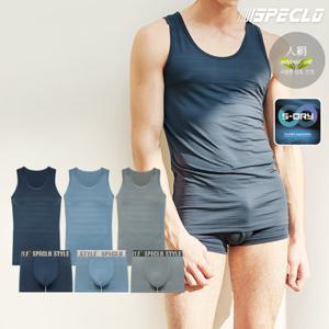 지오인견 런닝+드로즈팬티 남성속옷 6종세트