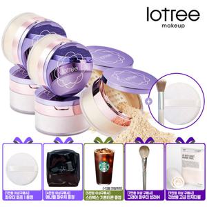 [로트리] 루스 파우더 21호 아이보리 2개세트(증정) 휴대용브러쉬 소+파우더 퍼프