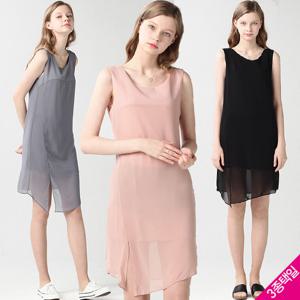 르오트 피치 아이스 쉬폰 원피스