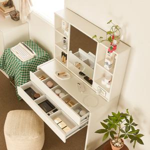 에세이 보니 수납거울 콘솔화장대 (콘센트)