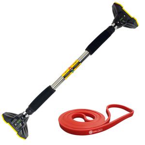 턱걸이 문틀철봉(프리미엄형)+풀업밴드(레드13mm)