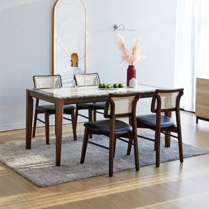 베스트리빙 루마니아 한스라탄 4인(1600) 화강암 대리석 식탁 세트/의자 4개