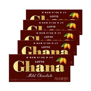 롯데제과 가나 초콜릿 마일드 70g x 5개