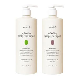 [심플리오] 리프레싱 스칼프 피지케어 쿨링샴푸 500ml (향2종)
