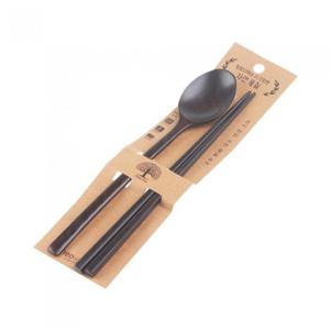 홈트리 자연옻칠 타원 어른 수저세트 우드수저 나무수저