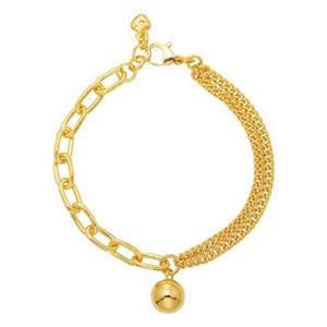 [한국금다이아몬드] 여자 순금 팔찌 체인 볼 언발 24K 18.75g 18K장식