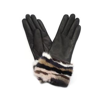 [루이까또즈(장갑)]층층이 밍크 여가죽장갑 GGJLW10066