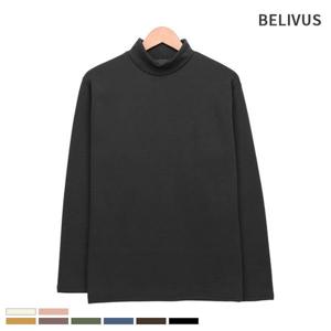 [빌리버스]빌리버스 남자 반폴라 기모 긴팔 면 티셔츠 BCM083