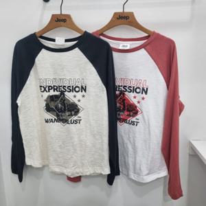 [지프]나그랑 배색 그래픽 티셔츠 JQ2TSF033_JK