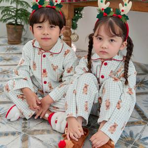 알콩단잠 3~14세 남아/여아 유아잠옷 긴소매 스판극세사 키즈 어린이 아동내의 실내복