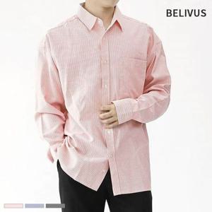빌리버스 남자 긴팔 셔츠 BBI067 스트라이프 남방