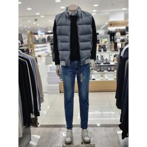 [트루젠]프리미엄 구스 다운 모직 패딩 조끼(WE0-MIH071)_DG 비