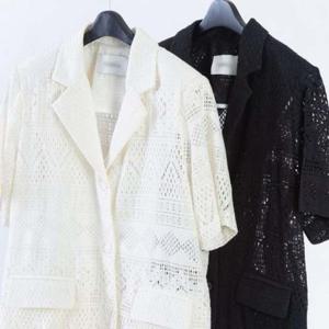 자켓 펀칭 레이스 빅사이즈 306E479S 자수 썸머