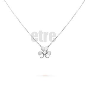 반클리프 목걸이 여성용 프리볼 펜던트 미니 18K 화이트 골드 다이아몬드 VCARP0J400