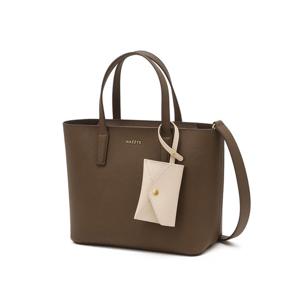 [헤지스]헤지스 베이지 로고장식 소가죽 토트백 WIBA4F212I2