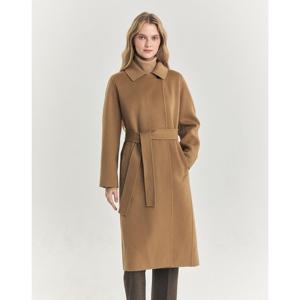 헤지스 여성 24FW 캐시미어 베이지 트렌치형 핸드메이드 롱 코트 HSCO4D004I2
