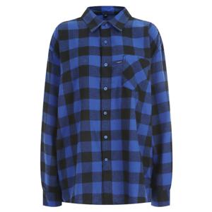 샵앤) 남녀공용 루즈핏 체크 남방 셔츠 INT-WBL-20007-블루