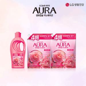 아우라 생화캡슐 피오니로즈 1L + 1.7L x 2개