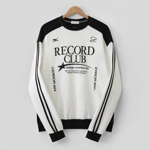 [엠엔씨][MNC] 레코드 배색 맨투맨 (MDMU475DS)