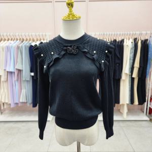 [샤틴]러플진주장식넥 구슬브로치탈,착 니트S244K964A_JK