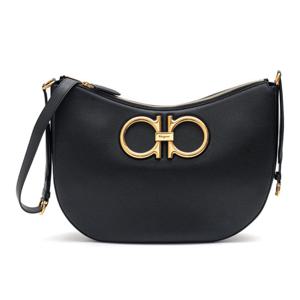 (스크래치) 라프리마 [FERRAGAMO] 페라가모 맥시 간치니 호보백 21-2886 NERO 759155