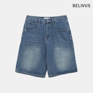 [빌리버스]빌리버스 남자 청반바지 절개 숏 팬츠 BGVP001