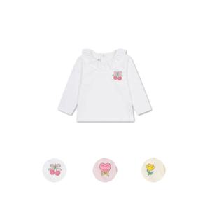 탑텐키즈 MKF2TS2301 여아 코튼 카라 긴팔티