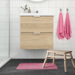 이케아 토프트보 욕실매트 핑크 40x60cm 발판매트 욕실발매트