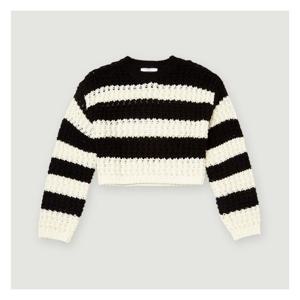 [행텐][행텐]여성 스트라이프 메쉬 크롭 니트-SE2051046014034