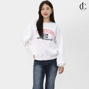 엘케이트 여자 맨투맨 오버핏 레터링 라운드넥 긴팔 티셔츠 LID025