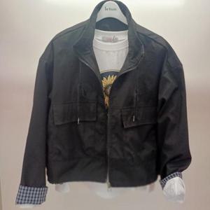 Latium HC06 숏짧은 크롭 구김없고 팔뚝품편한 집업 차이나하이넥카라 소매롤업 가을 점퍼 T2533jp08B1