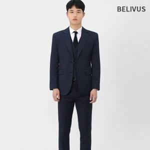 빌리버스 남성 간절기 데일리 솔리드 싱글 클래식 수트 쓰리피스 세트 BVOT182