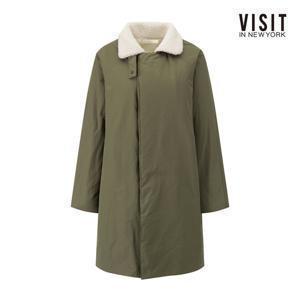 [비지트인뉴욕]뽀글 카라 롱 야상 점퍼 V5BJP07