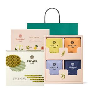 [오설록][오설록] 러블리 그린와플 세트(러블리티박스+프리미엄녹차와플)