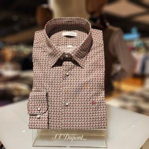 듀퐁셔츠 SE4SM11LS126SRD 24SS 프린트 캐쥬얼 카라 일반 핏 남방