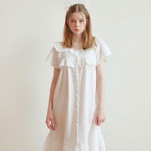 바풀 LL44015-32 여성잠옷 순면 원피스 파자마 여름 잠옷