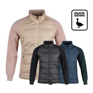 보스케 남성 겨울 골프웨어 골프 덕다운 방풍 니트 배색 패딩점퍼