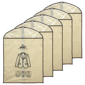 아트박스/올리오 심플라인 투명창 지퍼식 옷커버 양복 5장