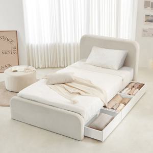 동서가구 소프티 아쿠아텍스 패브릭 호텔 LED 수납 침대 SS+9존