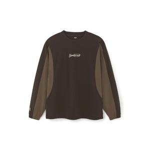 MLB  (3AMTB0754-50BRS) 공용 컬러블록 컬시브 우븐 맨투맨