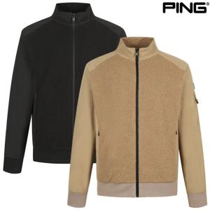 [핑]겨울 남성 부클 패치 집업 점퍼 111D4JP482_BB_CJ