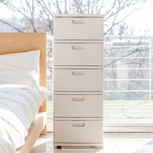 라탄 5단 플라스틱 서랍장