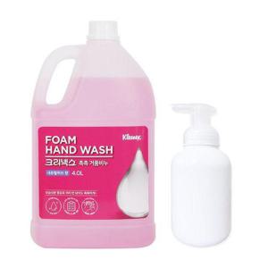 [유한킴벌리]촉촉 거품비누 4L (내츄럴허브향) 폼 솝 + 전용용기