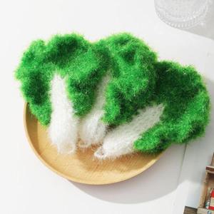 주방 아크릴 수세미 배추 핸드메이드 설거지 수세미